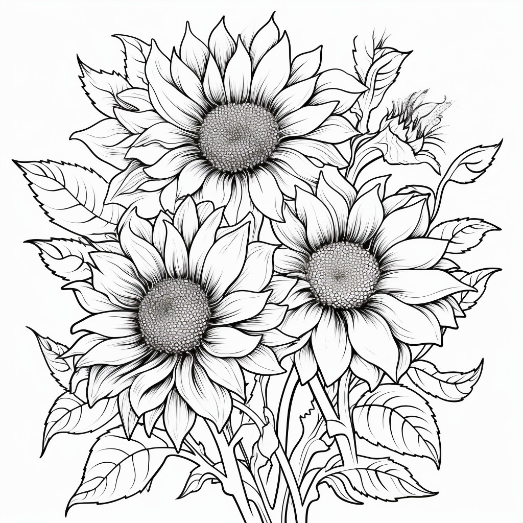 인쇄하고 색칠할 꽃 16 그리기