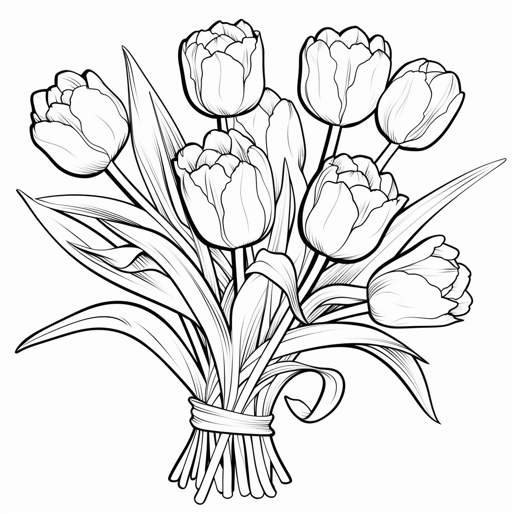 Dibujo 17 de Flores para imprimir y colorear