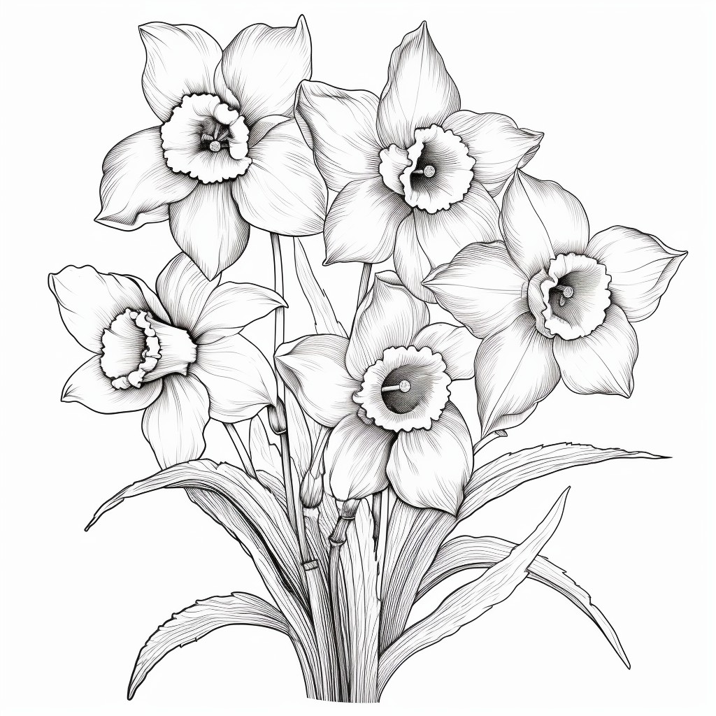 Dibujo 18 de Flores para imprimir y colorear