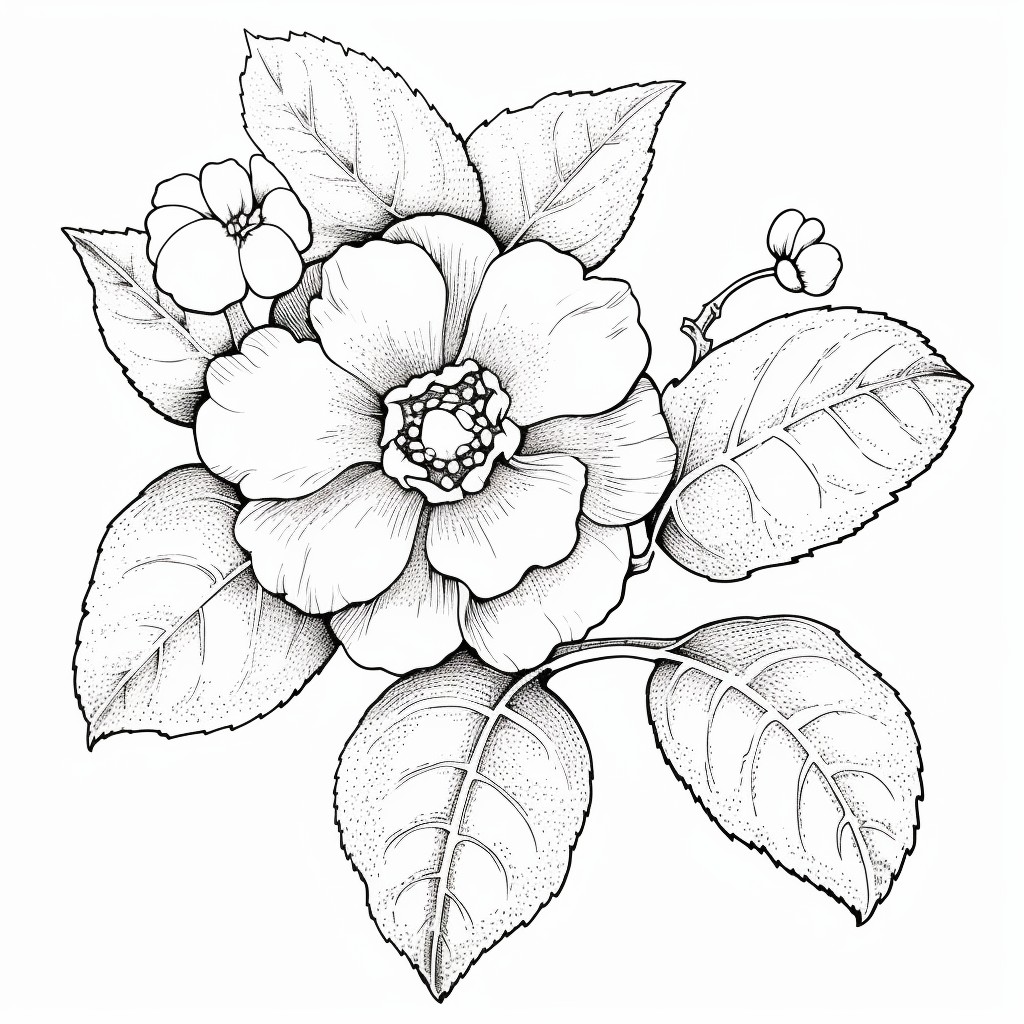 Dibujo 28 de Flores para imprimir y colorear