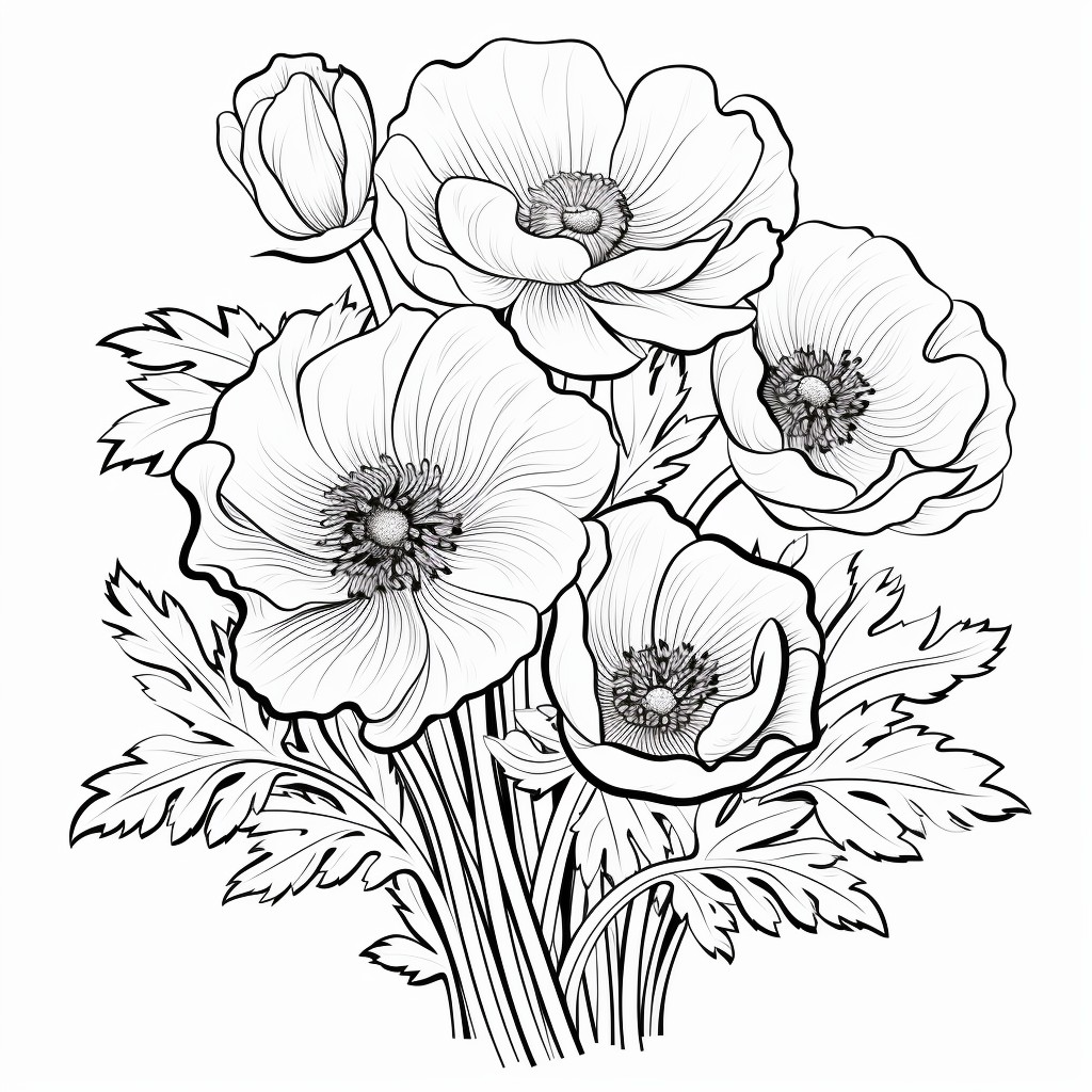  Flowers 43  coloring pages to print and coloring