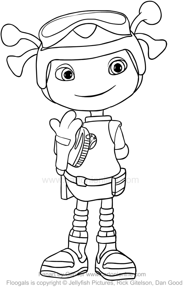 Flo (Floogals) coloring page to print and color