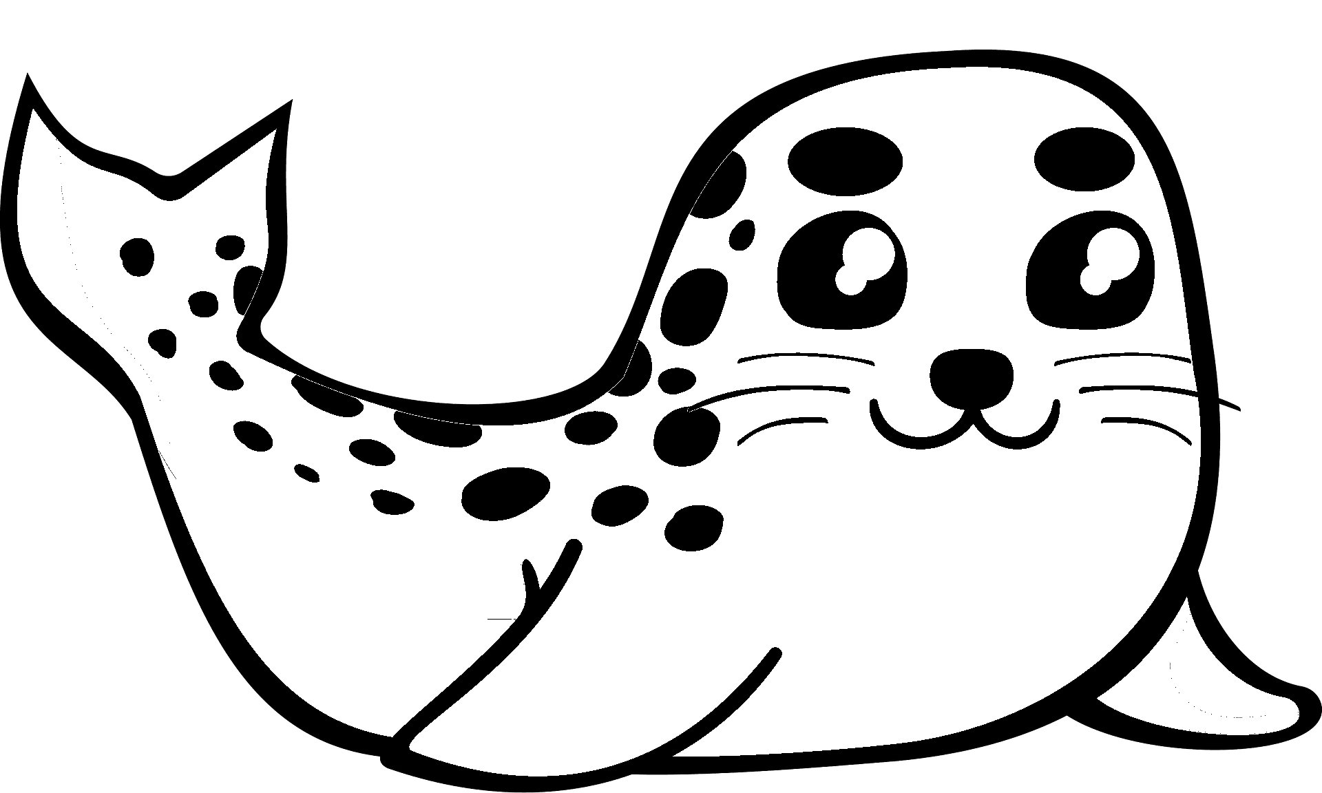 Disegno da colorare di una foca