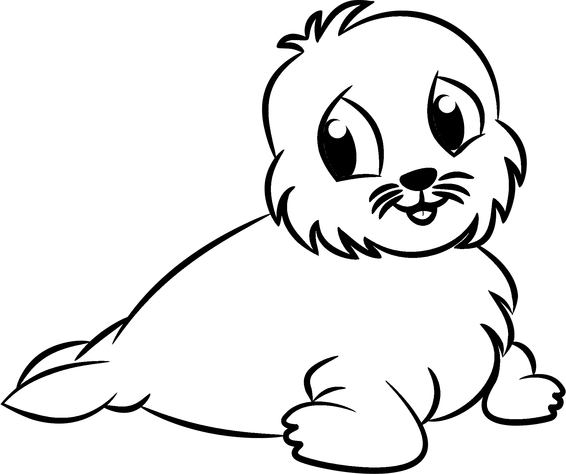 Disegno da colorare di una foca