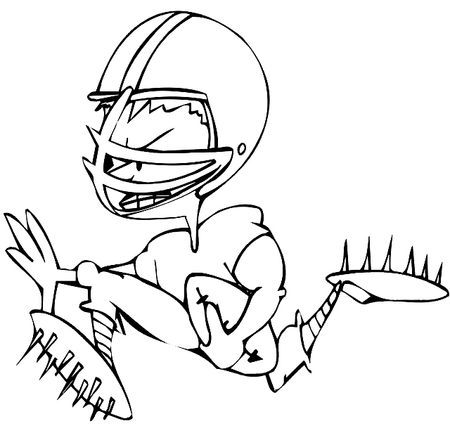 Drawing 3 from Football coloring page to print and coloring