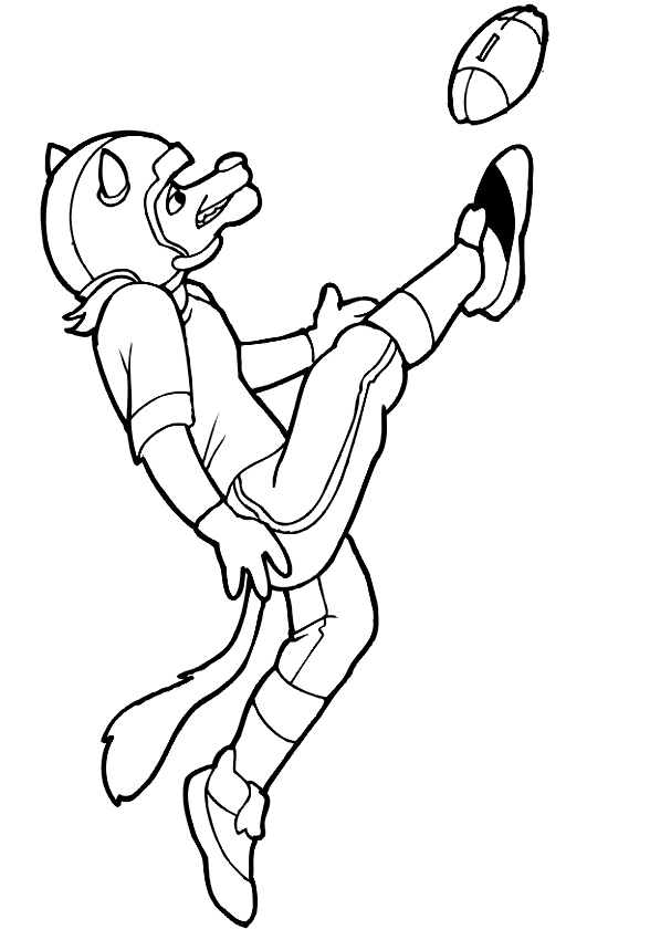 Drawing 20 from Football coloring page to print and coloring