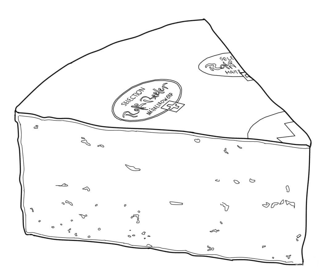 Drawing cheese 15 of cheese to print and color
