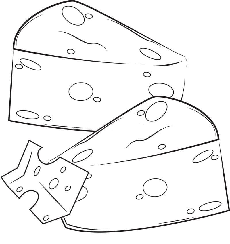 Drawing cheese 35 of cheese to print and color