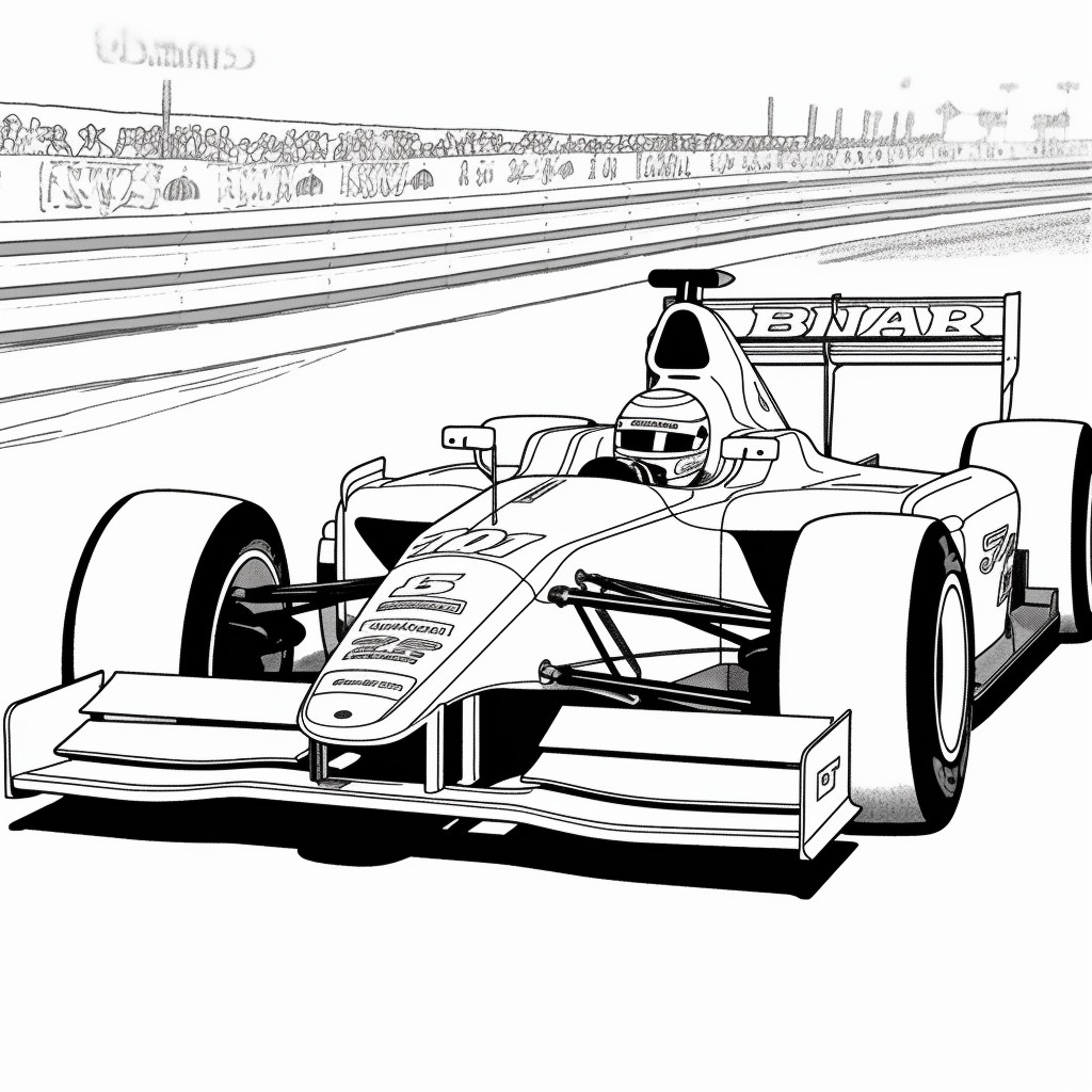 Disegno Ferrari 08 di Formula 1 da colorare