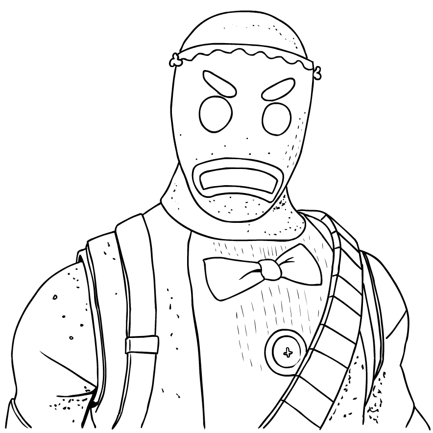 Dibujo de Gingerbread de Fortnite para imprimir y colorear