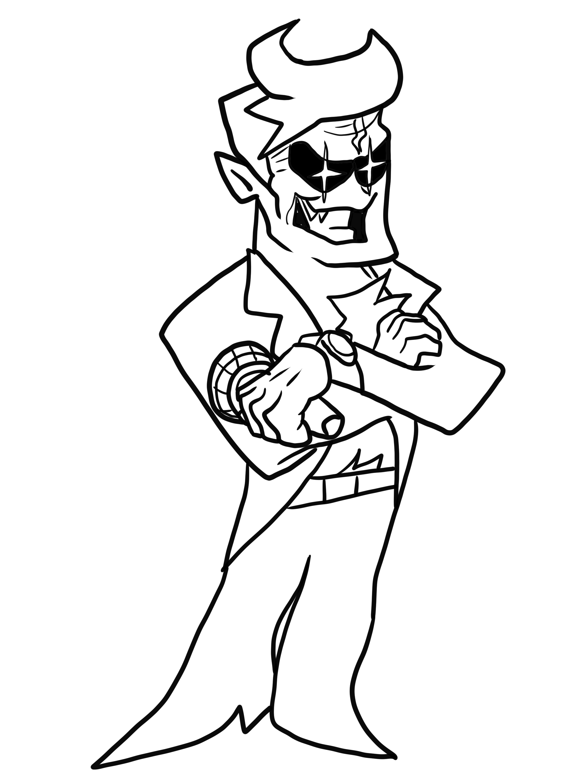 Daddy Dearest from Friday Night Funkin coloring page to print and coloring