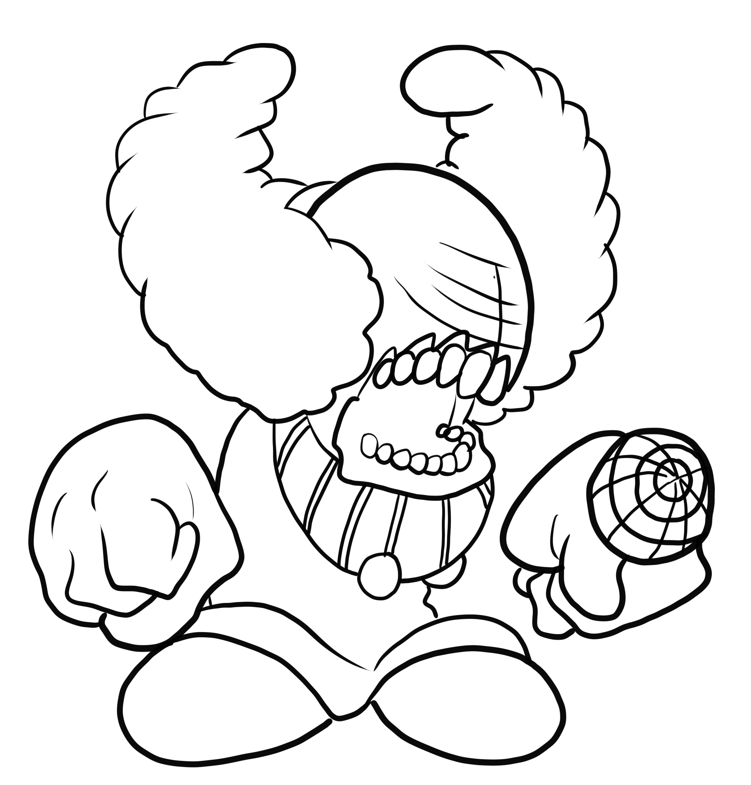 Tricky from Friday Night Funkin coloring pages to print and coloring