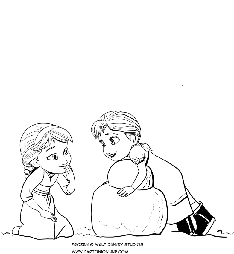 Anna와 Elsa의 그림-겨울 왕국