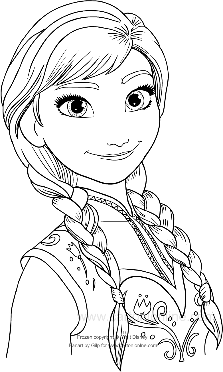 Disegno Di Anna Frozen Da Colorare