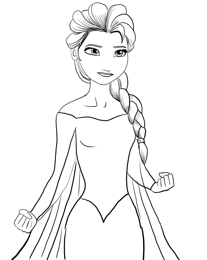 Dibujo para colorear de Elsa
