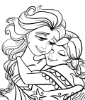 Drawing of Anna and Elsa - Frozen