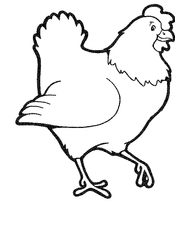 Dibujo 11 gallinas para imprimir y colorear