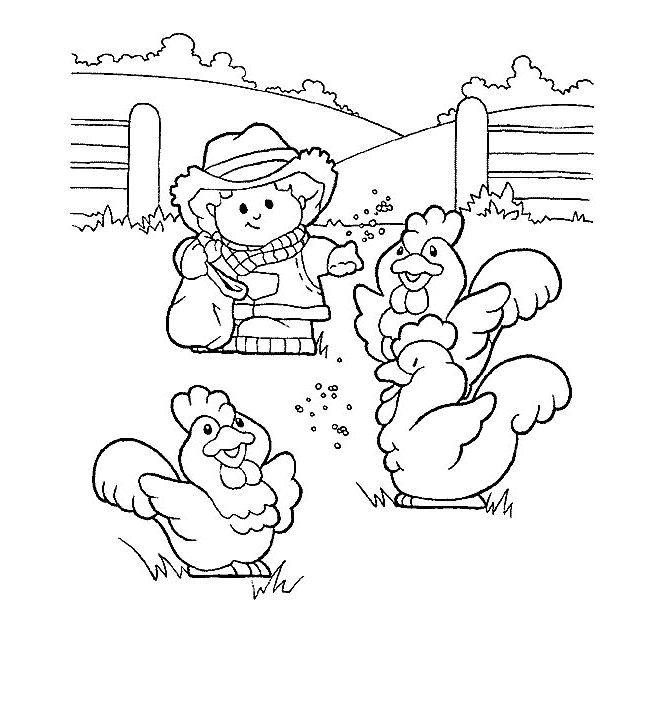 Coloriage 12 de poules  imprimer et colorier