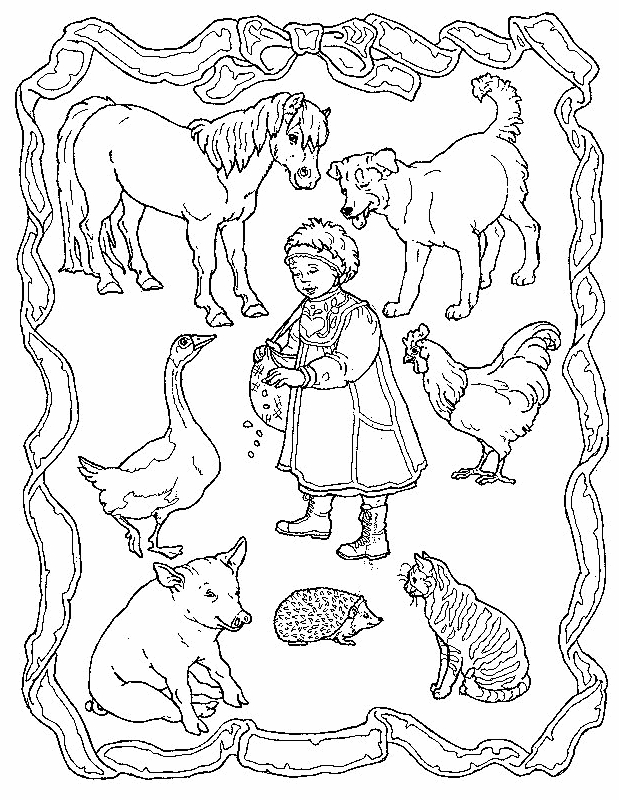 Drawing 16 from chickens coloring page to print and coloring
