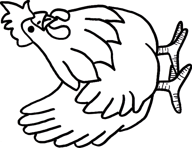 Coloriage 22 de poules  imprimer et colorier