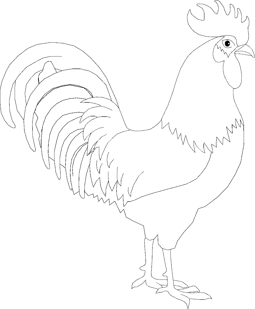 Malvorlage eines Huhns