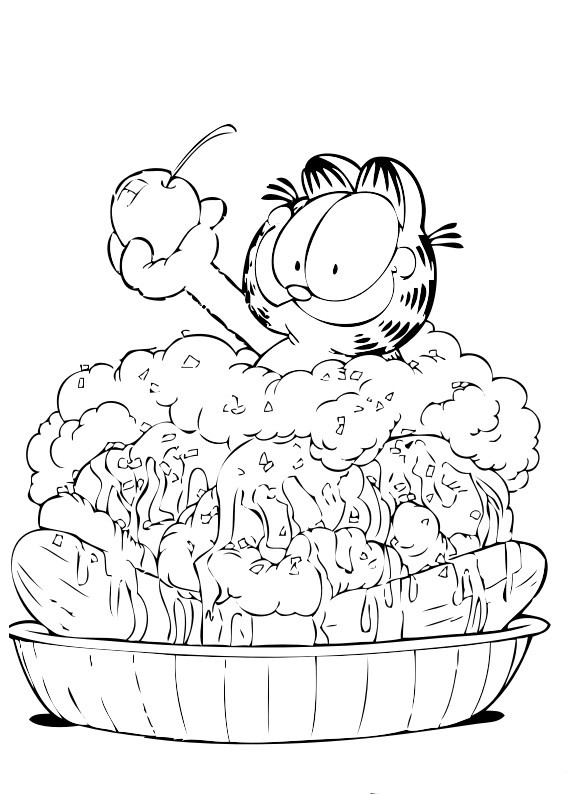 Dibujo 03 de Garfield para imprimir y colorear