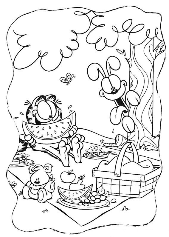 Disegno 13 di Garfield da stampare e colorare