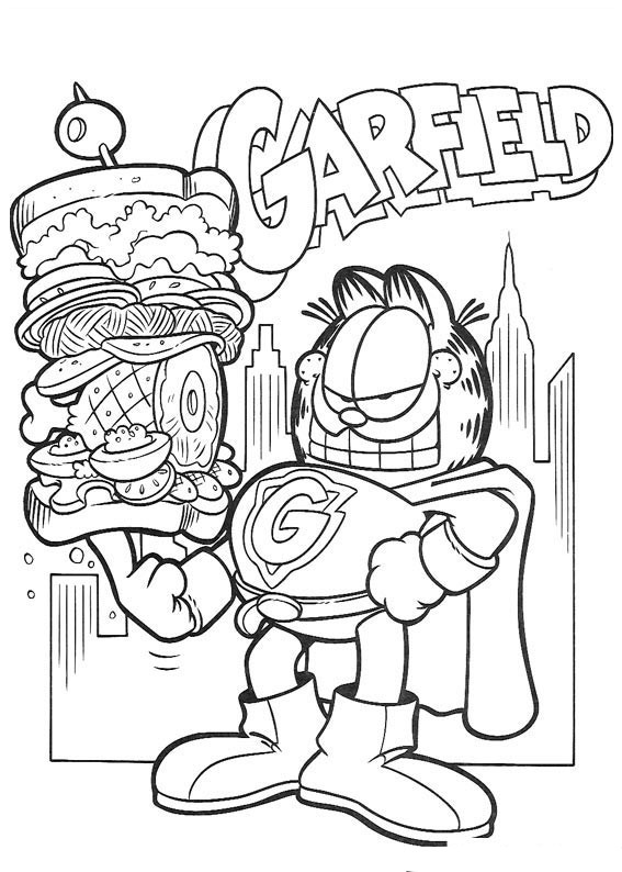 Garfield 18  coloring page to print and coloring