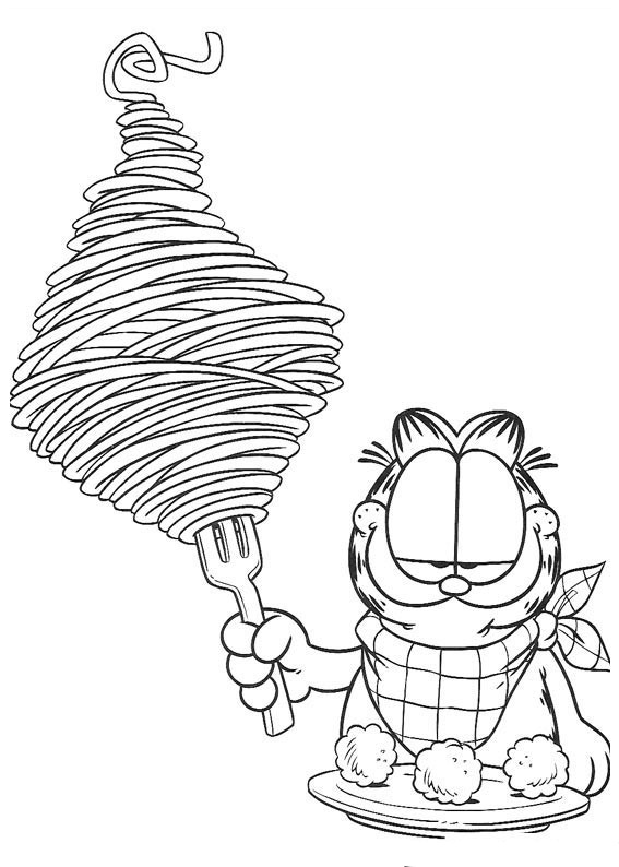 Dibujo 19 de Garfield para imprimir y colorear