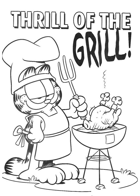 Disegno 22 di Garfield da stampare e colorare