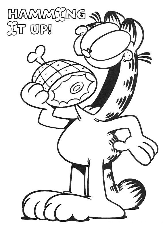 Disegno 23 di Garfield da stampare e colorare
