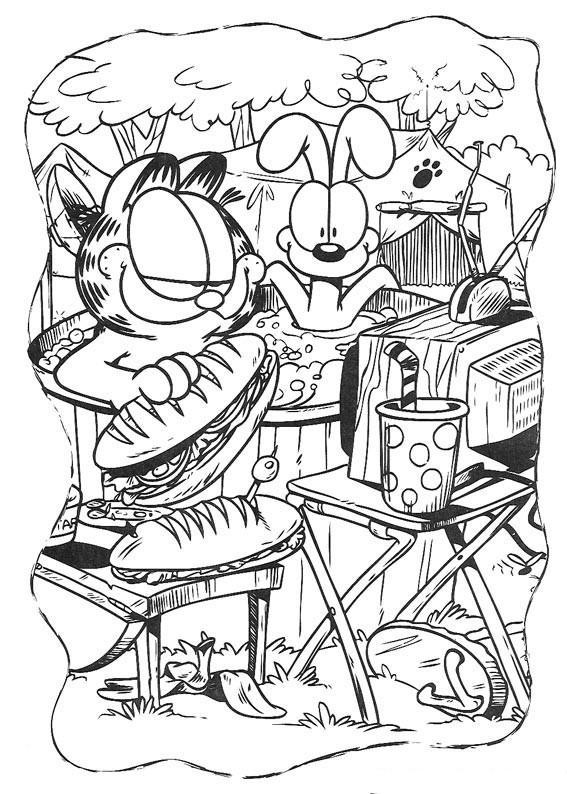 Disegno 24 di Garfield da stampare e colorare