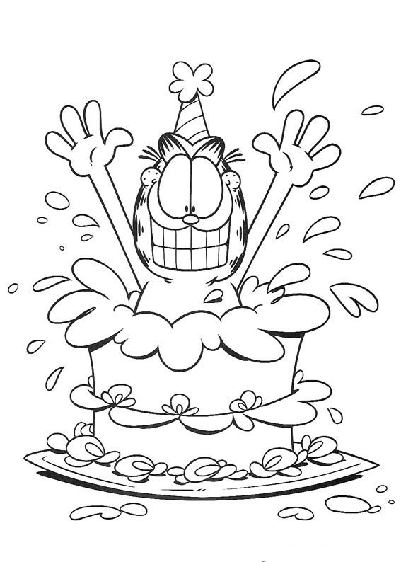 Disegno 29 di Garfield da stampare e colorare