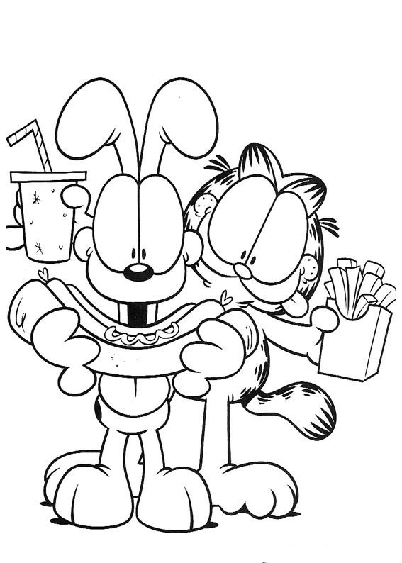 Disegno 34 di Garfield da stampare e colorare