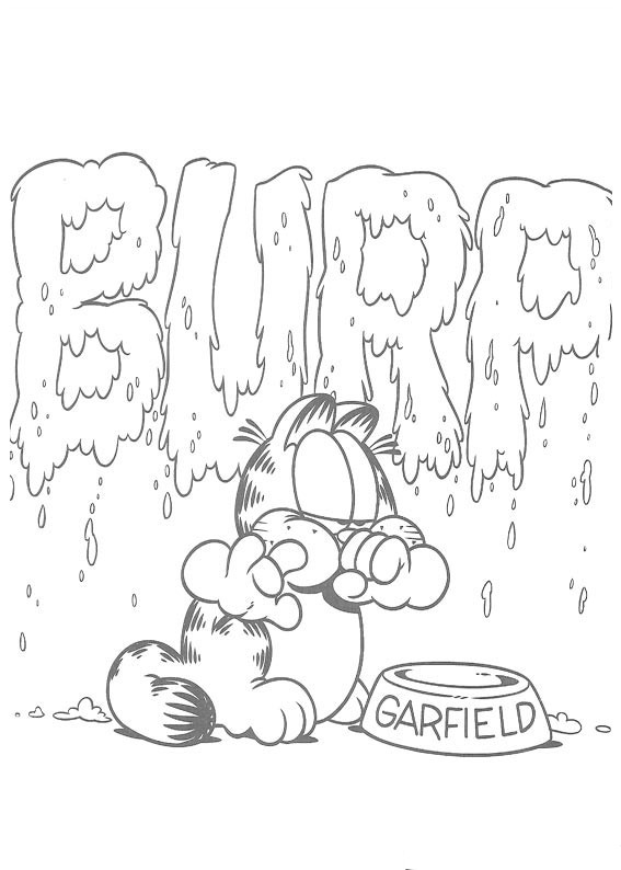Disegno 42 di Garfield da stampare e colorare