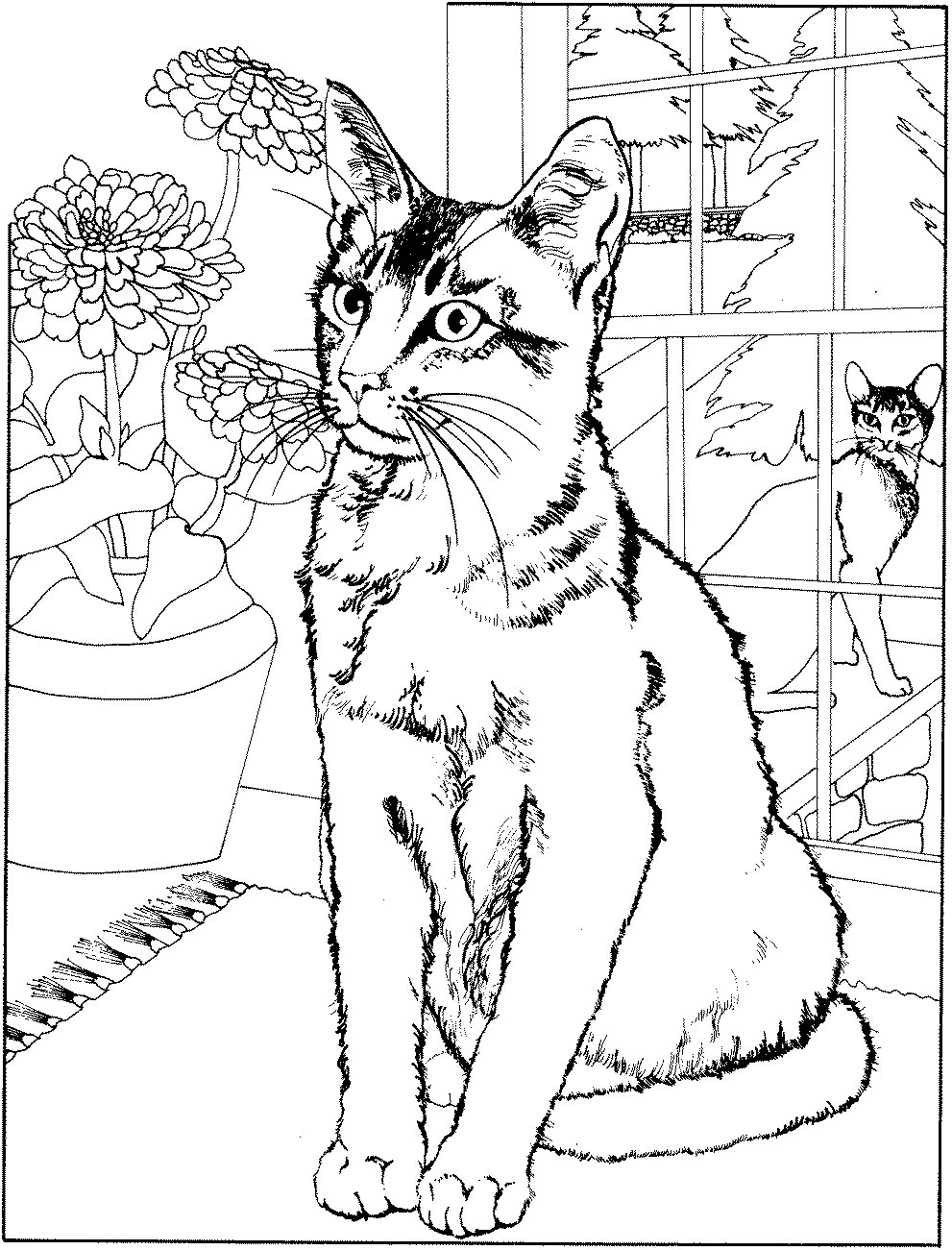 Drawing 2 from Cats coloring page to print and coloring