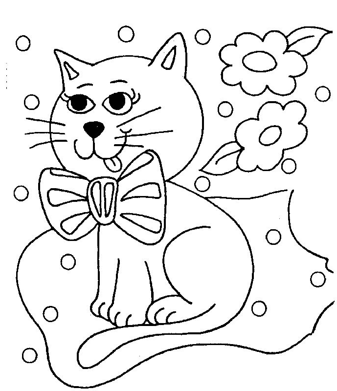 Disegno 8 di gatti da stampare e colorare