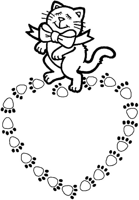 Desenho 12 de Gatos para imprimir e colorir