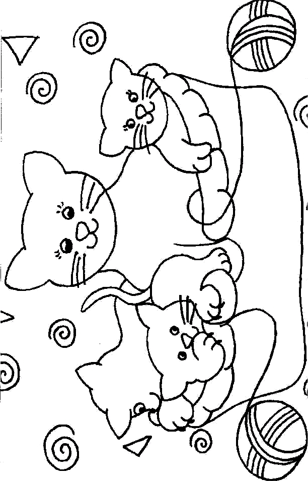 Drawing 24 from Cats coloring page to print and coloring