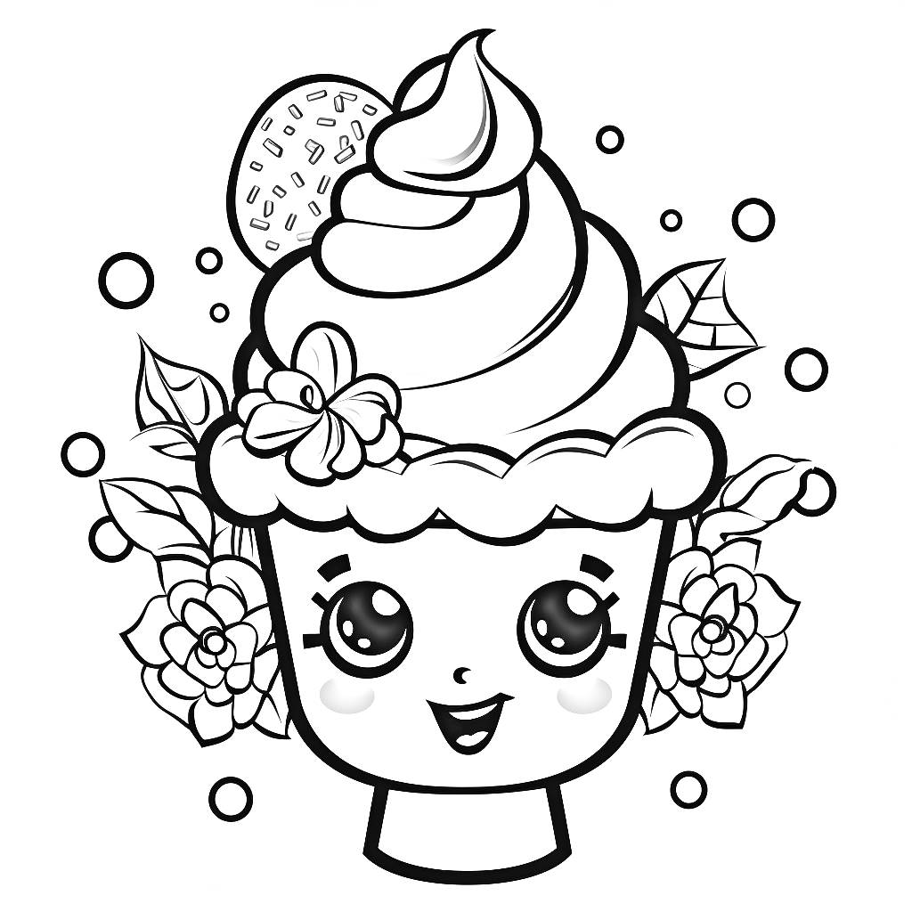 印刷して色付けするアイスクリームの描画 09