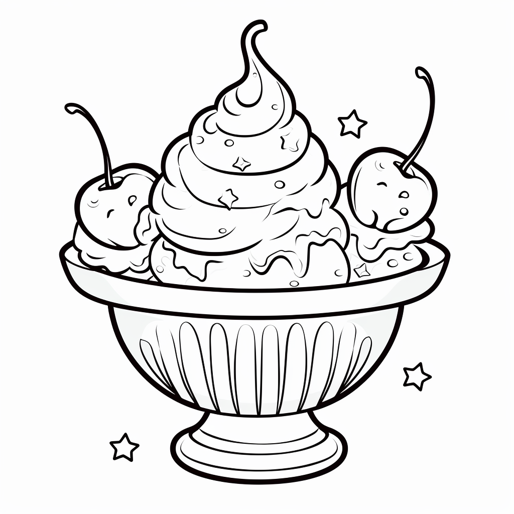 Ice Cream 27  coloring page to print and coloring