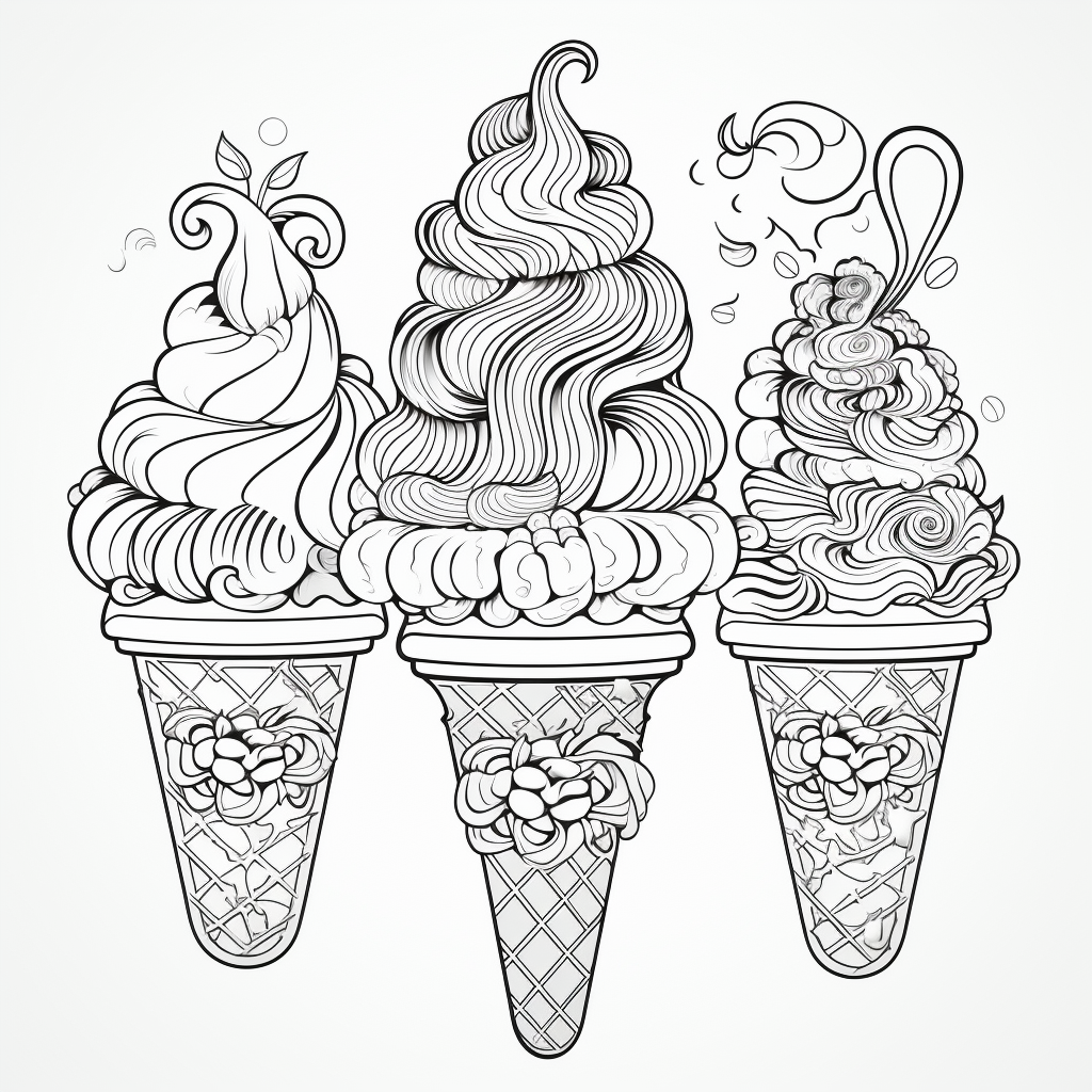 Ice Cream 29  coloring pages to print and coloring