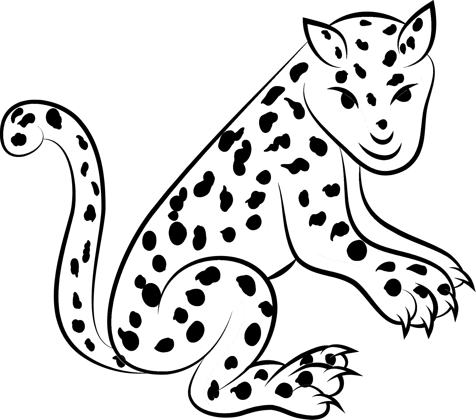 Kleurplaat van een jaguar