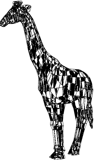 抽象曼荼羅キリンデザインぬり絵