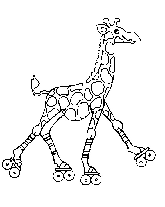 Coloriage 6 des Girafes  imprimer et colorier