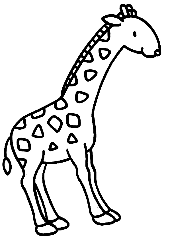 Desenho 10 de Girafas para imprimir e colorir