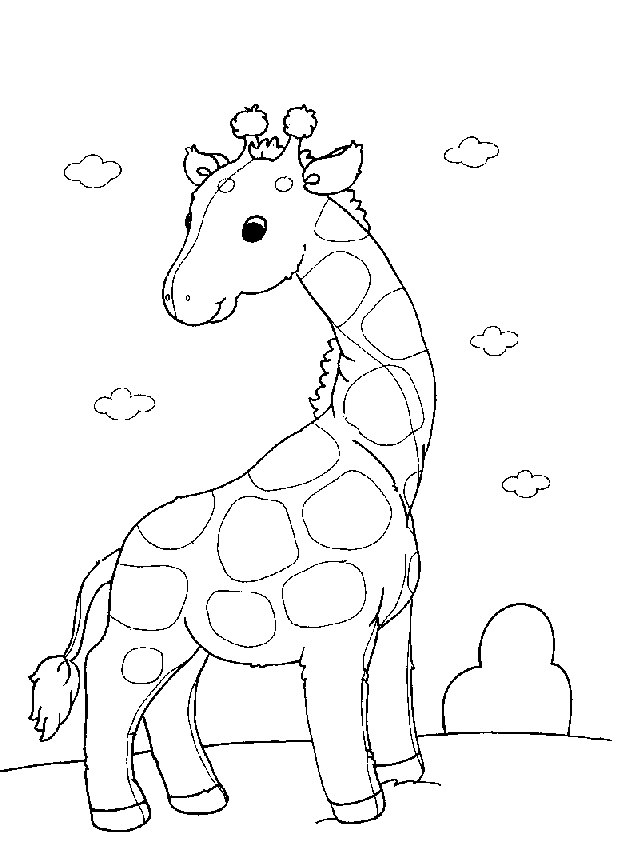 Desenho 13 de Girafas para imprimir e colorir