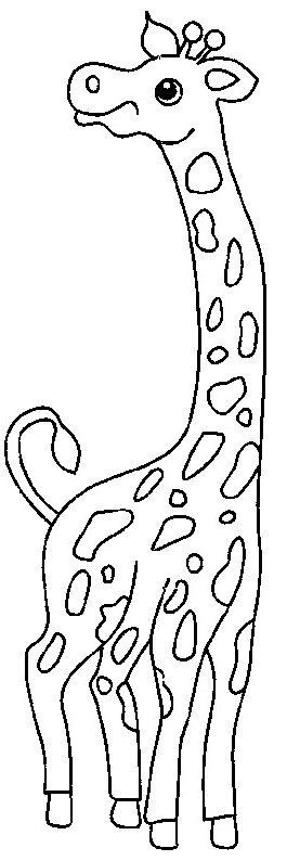 Desenho 17 de Girafas para imprimir e colorir