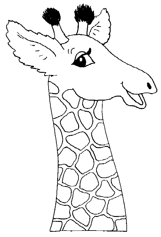 Dibujo 18 de jirafas para imprimir y colorear