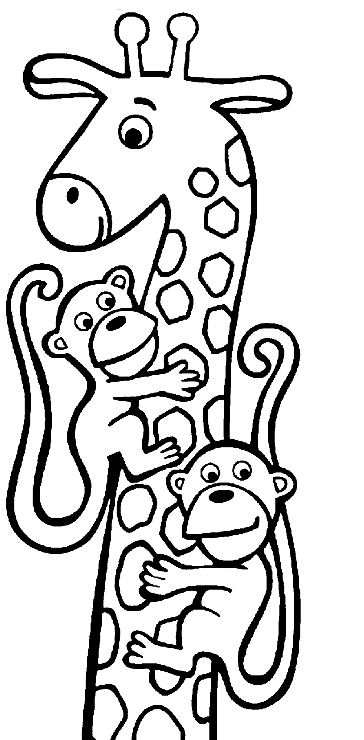 Desenho 24 de Girafas para imprimir e colorir